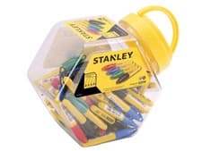 Image of STANLEY® Hand Tools Mini Fine Tip Marker, Mixed Colours (Tub 72)
