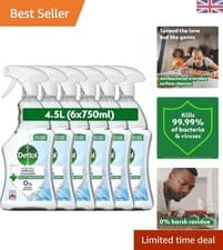 Image of Antibacterial Disinfectant Cleaner Pack of 6 - 750ml Each, Kills 99.9% Bacteria