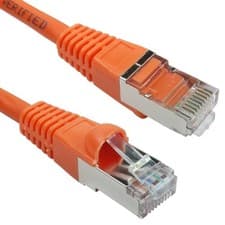 Image of Orange 5m Ethernet Cable CAT6 Network Lead S/FTP Full Copper Screened Quality