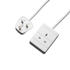 Image of Single Mains Extension Cable 13amp 3 Pin UK Plug Trailing Socket Lead 50cm 20m 