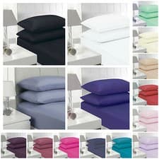 Image of 100% Egyption Cotton 25CM, 40CM Extra Deep Fitted and FLAT Percale Sheets!