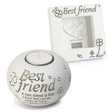 Image of Said with Sentiment Candle Holder & Frame: Best Friend
