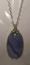 Image of Handmade blue lace agate necklace