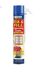 Image of FIX & FILL EXPANDING FOAM & FILLER 750ml EVERBUILD QUICK SETTING FILLS GAPS NEW