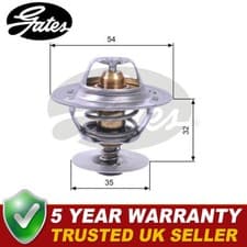 Image of Gates Coolant Thermostat Fits VW Audi Skoda Seat Ford Porsche - TH11287G1