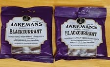 Image of Jakemans Lozenges Blackcurrant 2x 73g In Date Soothing Menthol Refreshing Sweet