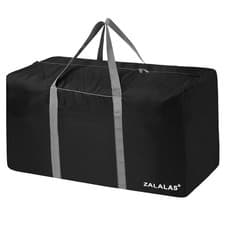 Image of Extra Large 96L Travel Duffle Bag Foldable Holdall Lightweight Black