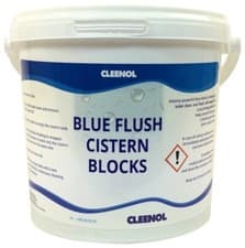 Image of Blue Flush Cistern Blocks - Tub of 24 CLEENOL 082BLUE