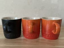 Image of Le Creuset  ~ THREE Stoneware Espresso Mugs 100ml