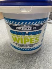 Image of Dirteeze Hand and Surface Wipes Bucket of 225 Alcohol Free