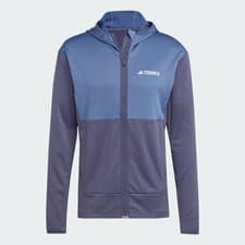 Image of Adidas Men's Terrex Xperior Light Fleece Hooded Jacket Navy S M L XL RRP £85