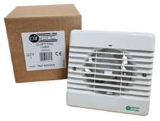 Image of 100mm Bathroom Extractor Fan With Timer 4 Inch Quiet Axial - Airvent 406958