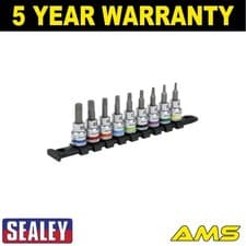 Image of Sealey Premier Platinum TRX-Star* Socket Bit Set 3/8"Sq Drive 9pc AK6251
