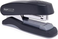 Image of 1064 Flat Clinch Heavy Duty Half Strip Stapler, 25 Sheet Capacity, Black