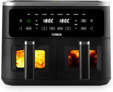 Image of Vortx Vizion 9L Dual Basket Air Fryer with Digital Control Panel, 8 Cooking Pre-