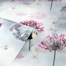 Image of Spring Meadow Wallpaper Floral Feature Wall Flowers Arthouse 697400 Duck Egg