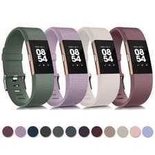 Image of For Fitbit Charge 2 Strap Replacement Silicone Wristband Watch Metal Buckle UK