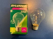 Image of Sylvania Light Bulb E27 Low Voltage 24-25V Clear Matt 25W 40W Agl Bulb 2500h
