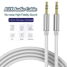 Image of Ultra Slim 3.5mm To 3.5mm Headphone Jack Cable Stereo Audio AUX Gold Plated 1.2M