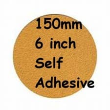 Image of 150mm 6 inch 6" Self Adhesive Sanding Discs 40 - 240 Grit PSA GOLD DISCS