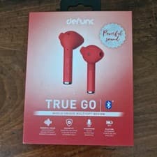 Image of Earbuds Defunc True Go Earphones In Ear True Wireless Headphones Red With Mic