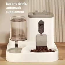 Image of Dog & Cat Automatic Feeder And Watering, Gravity Design , Water Proof
