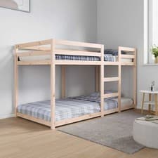 Image of Bunk Bed without Mattress 90x190 cm Single Solid Wood Pine