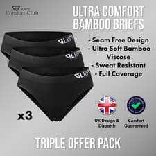 Image of TRIPLE PACK Womans Bamboo Underwear Ultra Comfort Full Brief Sweat Resistant