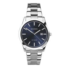 Image of Sekonda Taylor 41mm Mens Round Silver Analogue Watch with Silver Bracelet