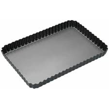 Image of MasterClass Non-Stick Fluted Rectangular Flan / Quiche Tin, 31 x 21 x 2.5cm
