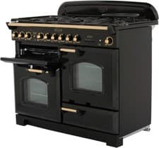Image of Rangemaster Classic Deluxe CDL110EIBL/C Induction Range Cooker Black Chrome Trim