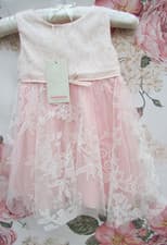 Image of MONSOON BNWT Pink Ivory Christening Party Occasion Dress 12-18 Months €70