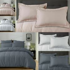 Image of Luxury Style Waffle Pure 100%Cotton Duvet Cover Set with Pillowcase Bedding Set*