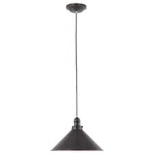 Image of 1 Bulb Ceiling Pendant Light Fitting Old Bronze LED E27 100W Bulb
