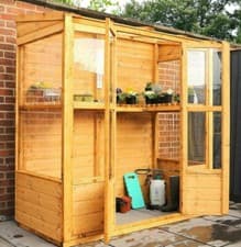 Image of GARDEN LEAN TO GREENHOUSE WOODEN GROW OUTDOOR LEAN-TO 6x3 COLD FRAME 6ft 3ft NEW