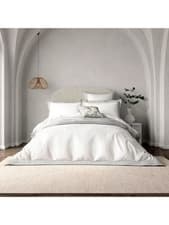Image of Bedeck of Belfast Astrid Cotton Percale King Duvet Cover White/Multi