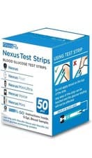 Image of GlucoRx Nexus Test Strips Monitoring Blood Glucose X 50 - BRAND NEW - FREEPOST