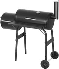 Image of Charcoal BBQ Barrel Grill Garden Barbecue Patio Smoker Portable Wheels