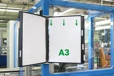 Image of Tarifold A3 Wall Document Display System with 10 Black Pockets - 413107