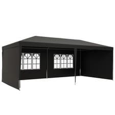 Image of Outsunny 6m x 3m Garden Gazebo Marquee Canopy Party Tent Canopy Patio Dark Grey