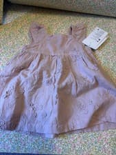 Image of Mamas & Papas Baby Girls Lined Sun Dress Sz 0-3 mnths BRAND NEW WT 100% Cotton