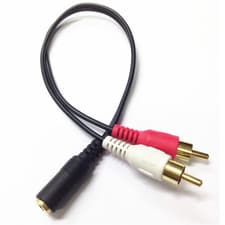 Image of RCA to 3.5mm Jack Adapter Cable 2 RCA Male to 3.5mm Female Stereo Lead