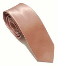 Image of Men's Skinny Solid Plain Satin Tie 5cm Wide wedding event prom