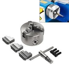 Image of 100mm Lathe Chuck 4'' 3 Jaw Self centering Cast  Jaw K11-100 For Milling Machine