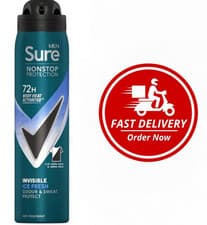 Image of Sure Men Nonstop Protection 72H Antiperspirant 250ml Invisible Ice Fresh Spray N
