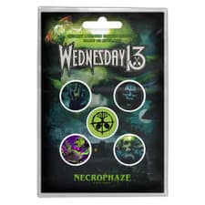 Image of WEDNESDAY 13 necrophaze badge pack