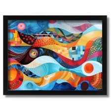 Image of Dynamic Abstract Art Print - Bold Colours, Fluid Shapes, Contemporary Art Print 