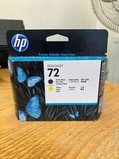 Image of Genuine DesignJet HP 72 Printhead Matte Black and Yellow - UNOPENED AND SEALED