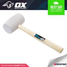 Image of Ox Tools P081832 Pro White Durable High Quality Rubber Mallet | 32oz