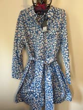 Image of Mint Velvet Alex Animal Print Button Through Dress Size 16 BNWT